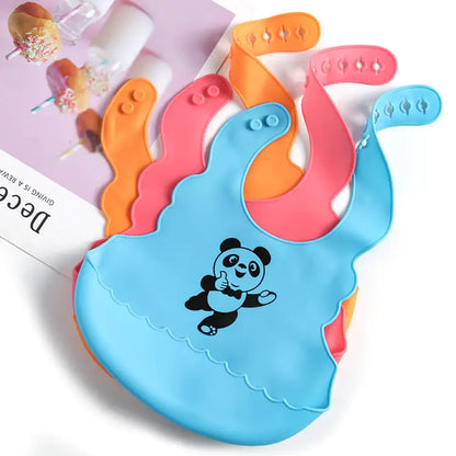 Babador de Silicone Grau Alimentício com Bolso de Saliva