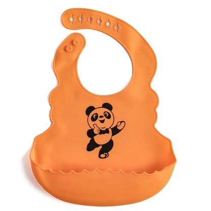 Babador de Silicone Grau Alimentício com Bolso de Saliva